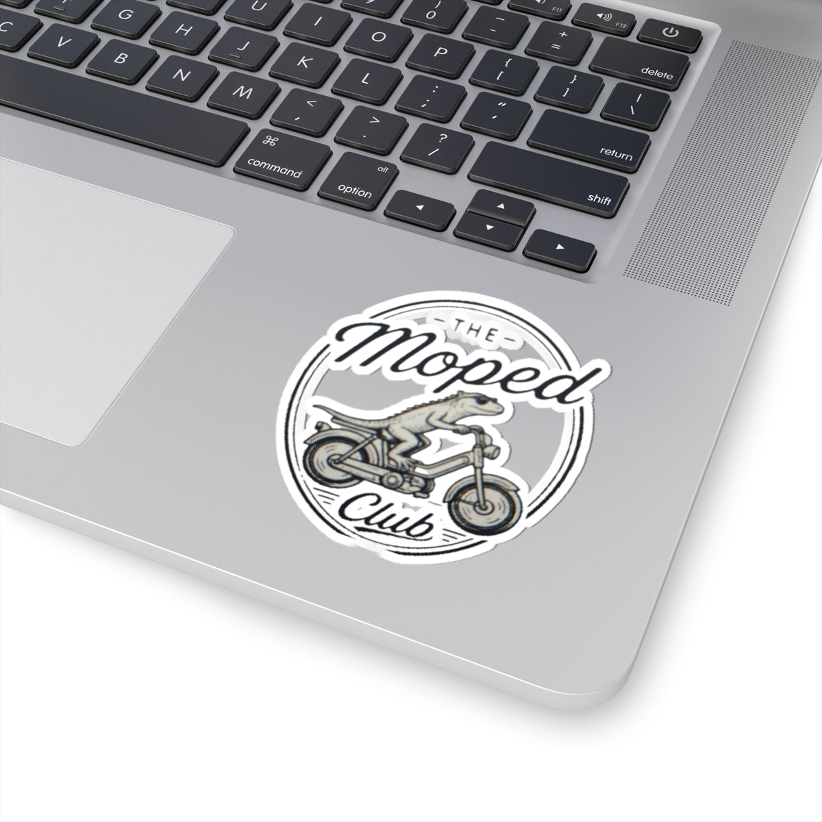 The Moped Club Lizard Riding Moped Kiss-Cut Sticker